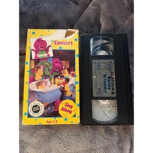 Vtg Barney in concert sing along vhs tested